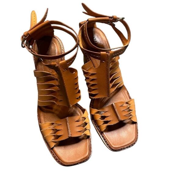 ULLA JOHNSON Meerkat Madeira Twisted Contrast High Heel Sandals EU 38 / US 8 - Picture 6 of 14
